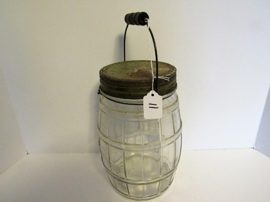 Medium size glass pickle jar