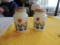 Milk glass salt and pepper shakers - Tulip pattern