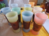 10 Tiki Siesta Ware Mahogany wrapped tumblers