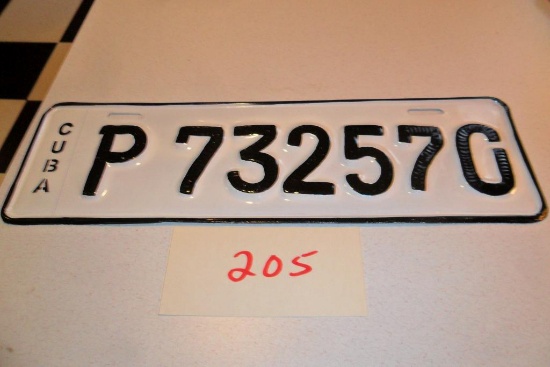 Cuban License Plate