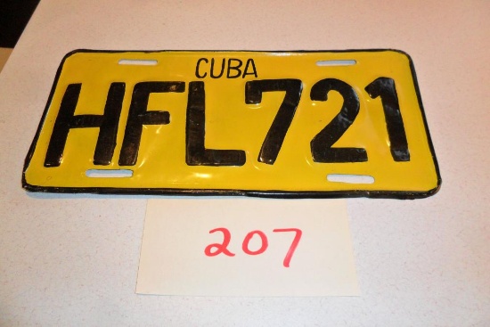 Cuban License Plate