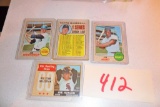 (4) 1968 Topps Cards