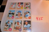 (9) 1968 Topps Cards