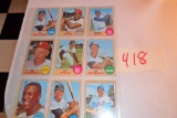 (9) 1968 Topps Cards