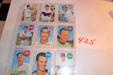 (9) 1969 Topps Baseball Cards