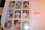 (9) 1969 Topps Baseball Cards