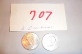 (2) Bicentennial Eisenhower Dollars