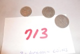 3 German Coins, 1973-1977