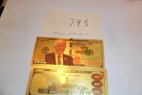 Trump Gold Foil $1000.00 Bill