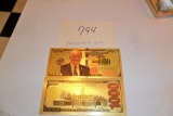 Trump Gold Foil $1000.00 Bill