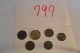 1926 Tunisia 50 Centimes, 3 Pence Canada Coins