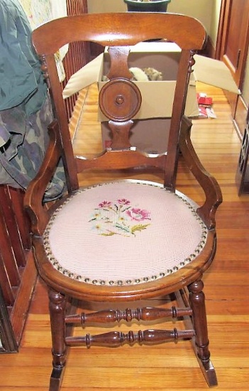 Quilted Seat Rocking Chair
