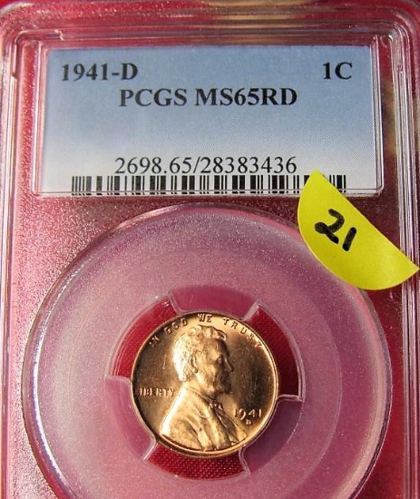 1941D CENT PCGS MS65RD