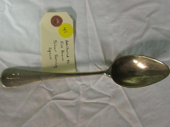 Attributed to:  Eva Braun Silver Serving Spoon
