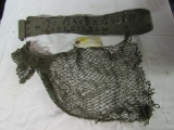 WWII Named Combat Web Belt & US Army Helmet Netting