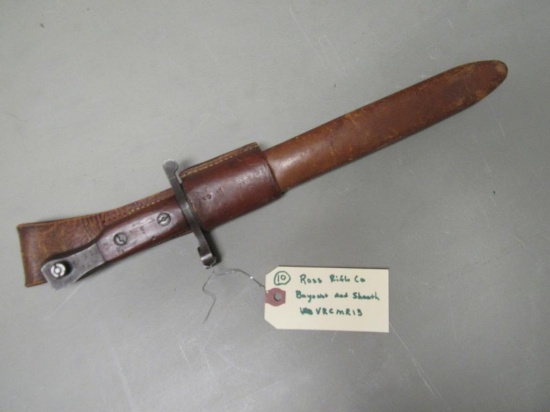 Ross Rifle Co Bayonet and Sheath