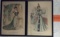 Lot of 4 1896-1902 Victorian Ladies Framed Prints