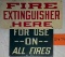 Fire Extinguisher Metal Sign