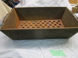 Large Rare Rectangular Cast Iron Handled Kettle/Trivet