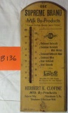 Supreme Brand Milk Advert. Wood Thermometer
