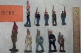 Lo of 10 Metal Toy Soldiers