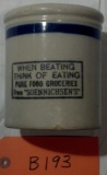 Advert. Crock Beater Jar