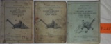 3 Massey Harris Manuals, 1940s