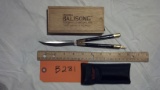 Balisong Buffalo Horn Handled Folding Knife