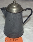 Grey Enamelware Coffee Pot, 11