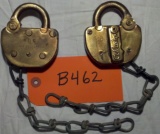 2 Brass Adlake NNG Padlock