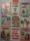 Lot of 9 1970's Mad Magazines