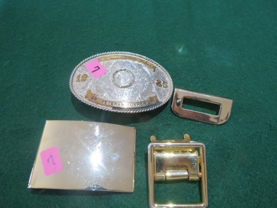 Brass/silver belt buckles