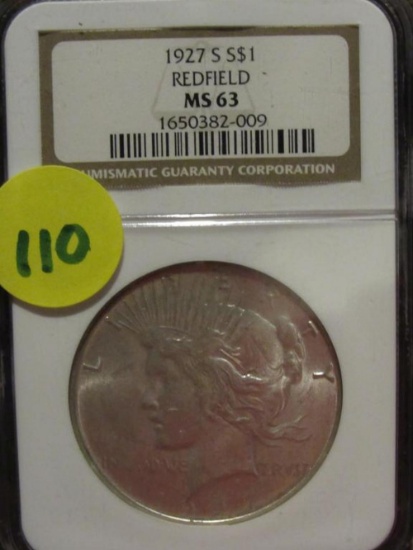 1927S PEACE DOLLAR REDFIELD NGC MS63