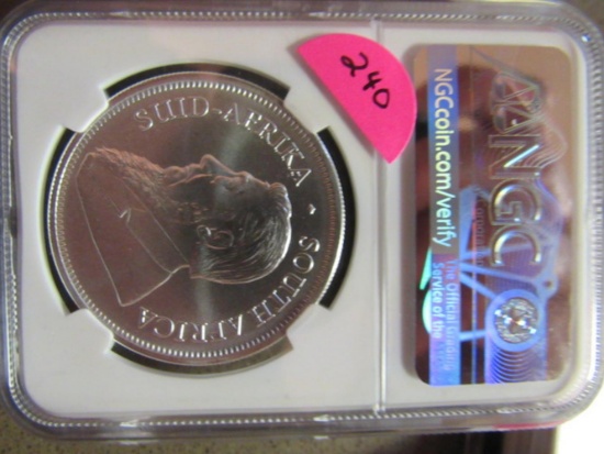 2018 S AFRICA SILVER KRUGERRAND NCG MS70