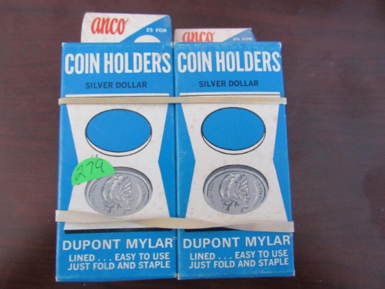 4 Anco Silver Dollar Coin Holders