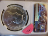 2018 SOUTH AFRICA SILVER KRUGERRAND  NGC MS70