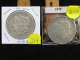 1878 AND 1878S MORGAN DOLLARS