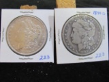 1890 AND 1890 O MORGAN DOLLARS