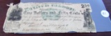 1862 $2.50 Note, State of Mississippi