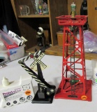 Lionel RR Crossing arm, beakon tower and 3 bottle of ProtoSmoke