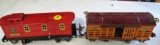Lionel 2 cars, caboose and stock car