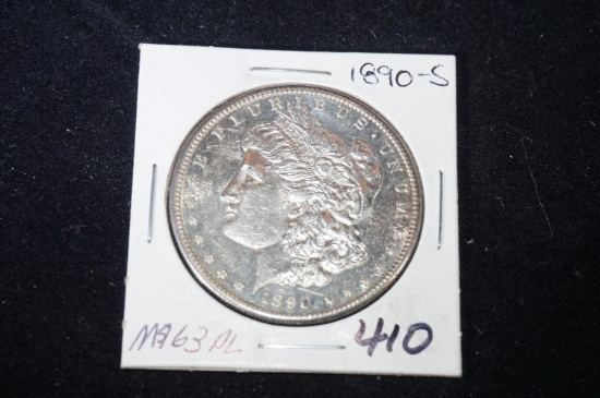 1890S Morgan dollar