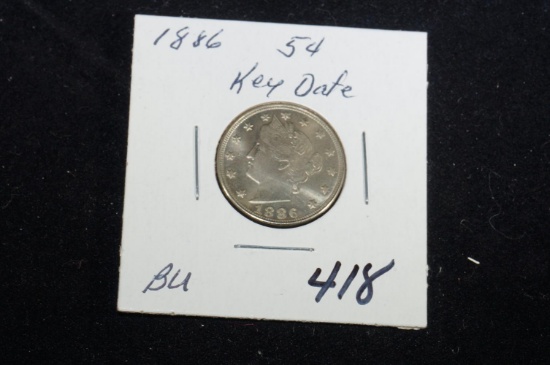1886 "V" nickel
