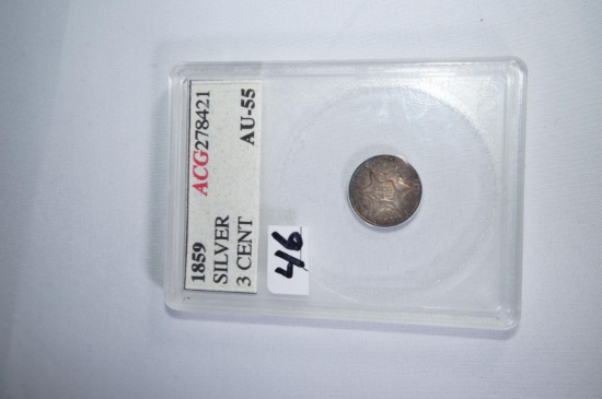 1859 3 cent silver