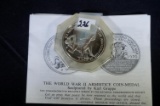 1970 WWII Armistice coin medal 1 oz sterling silver