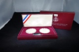 1995 Atlanta Olympic Comm 2 silver dollar set