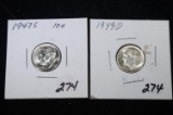 1947S and 1949D Roosevelt dimes