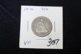 1876 Seated quarter