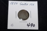 1854 Seated dime