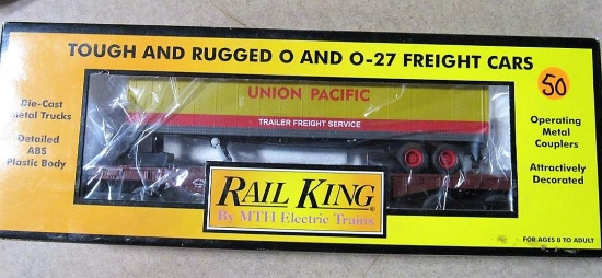 Rail King Union Pacific Flatcar w/ Trailer